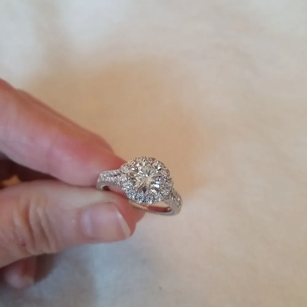 Moissanite 2 carat size 8 ring